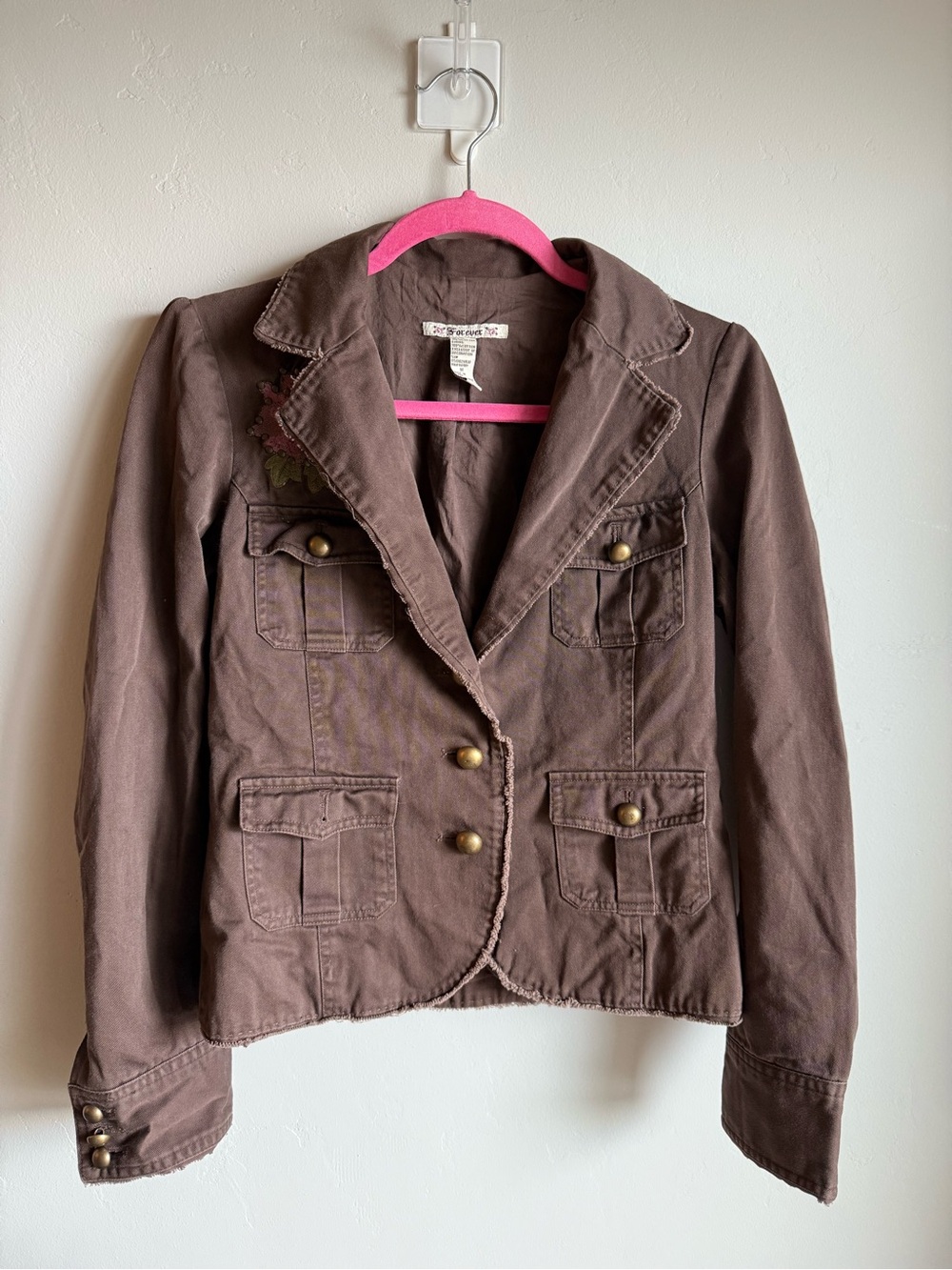 Vintage Forever 21 Y2K brown cotton jacket